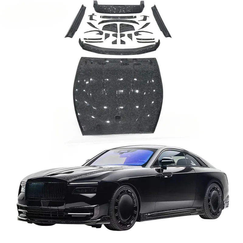 High Quality MSY Style Dry Carbon Fiber Body Kit With Hood Lip Vents Spoiler For Spectre Luxury Exterior Upgrade Parts