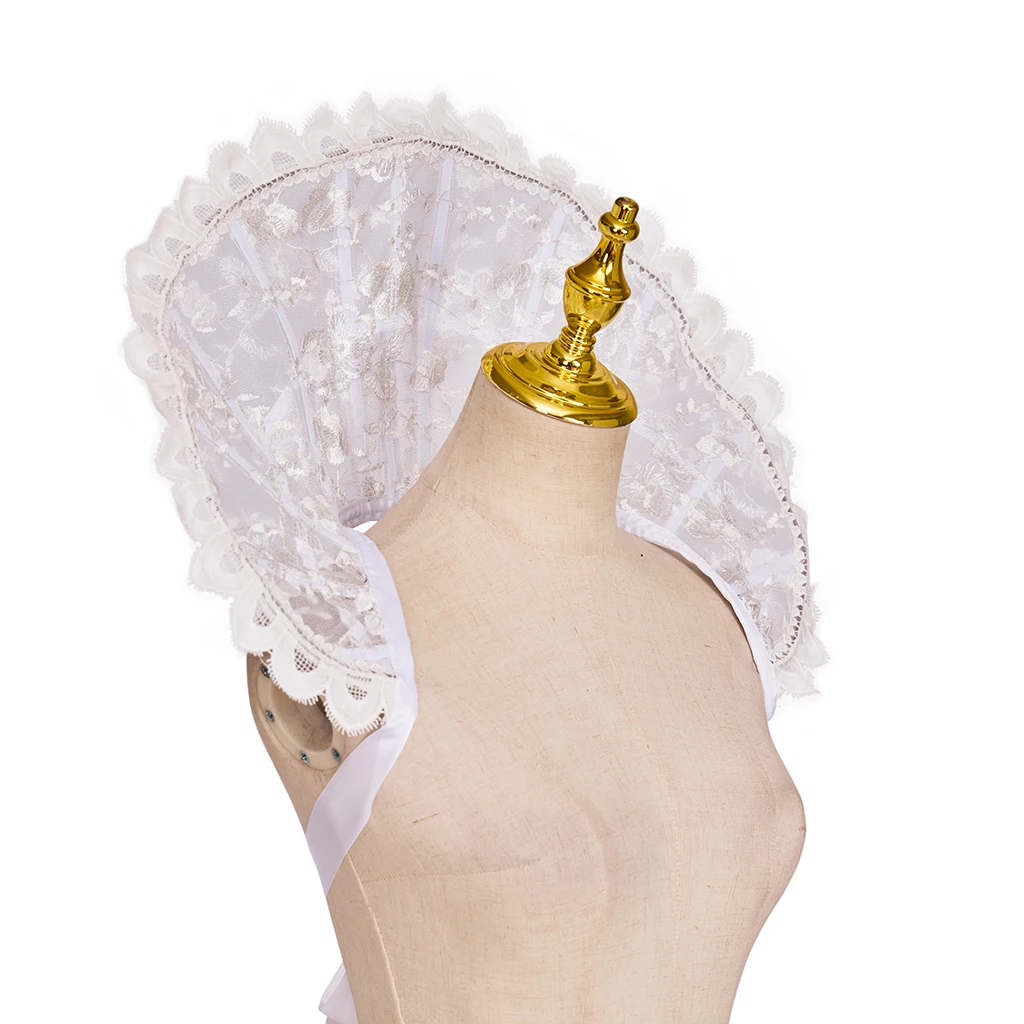 Tudor Vertical Collar White Red Black Vertical Collar Queen Elizabeth Retro Royal Court Neckwear Regency Tudor Party Accessories - view 2