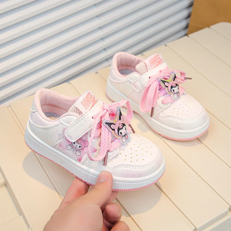 Sanrio White Casual Shoes For Baby Boy Girl Brand Children Sneaker Summer Kids Shoes Toddler Walking Shoes Size 26-37