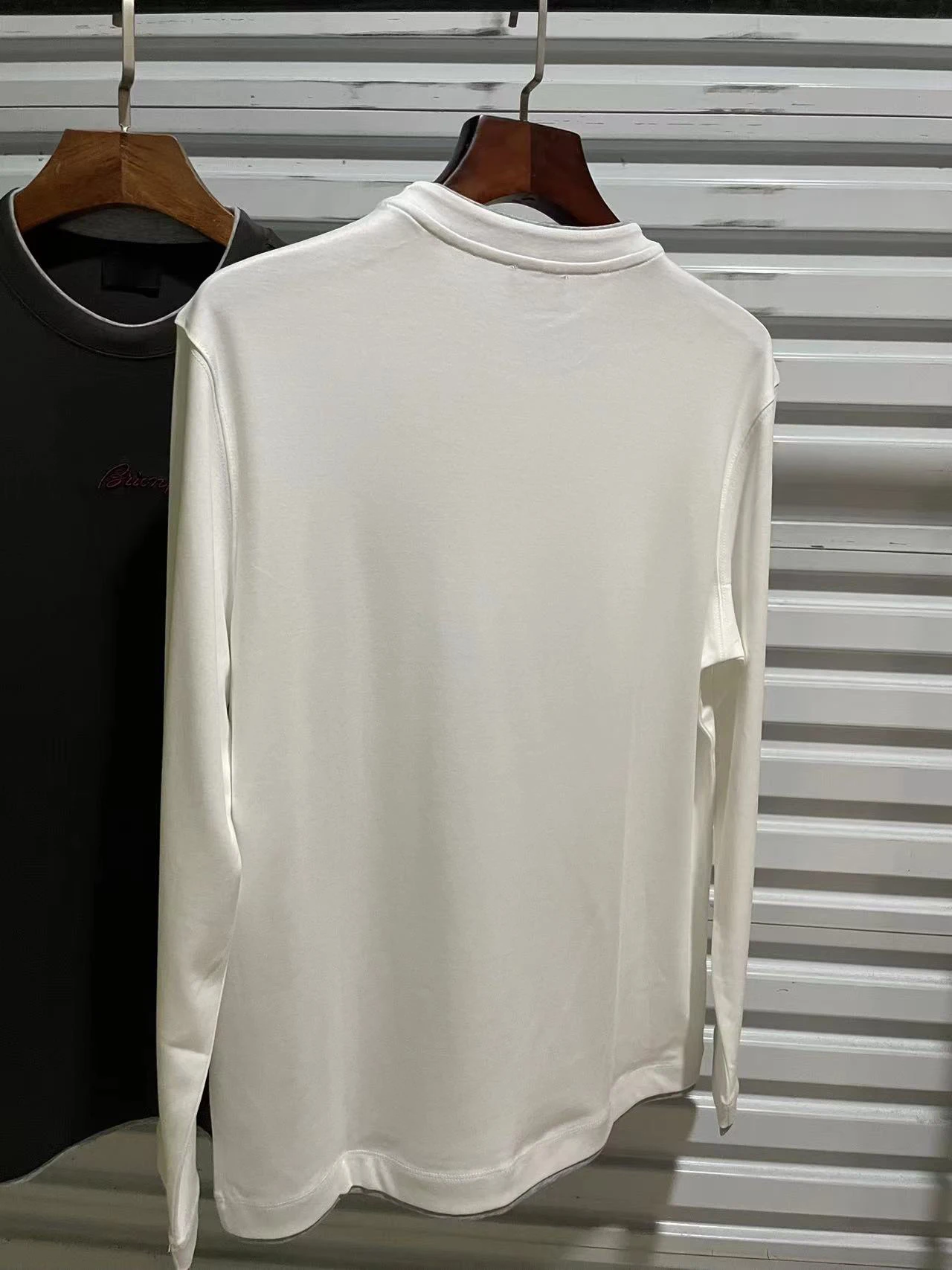 Men's new fall-winter 2025 season ribbed cotton long-sleeve top with zipper design, sizes M-3XL