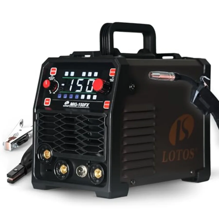 

150A MIG сварочный аппарат 3-в-1 Synergic MIG Flux Core/MMA/TIG сварочный аппарат для ремонта автомобилей, изготовления металлов и на открытом воздухе