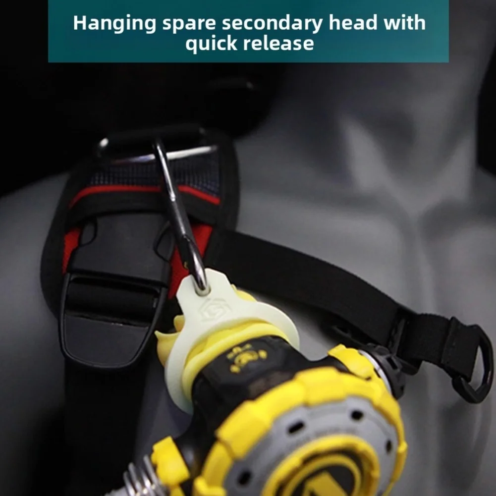 1Pc Diving Second Stage Quick Release Buckle Scuba Diving Silicone Regulator Clip Mouthpiece Regulator Necklace Holder Accessory
