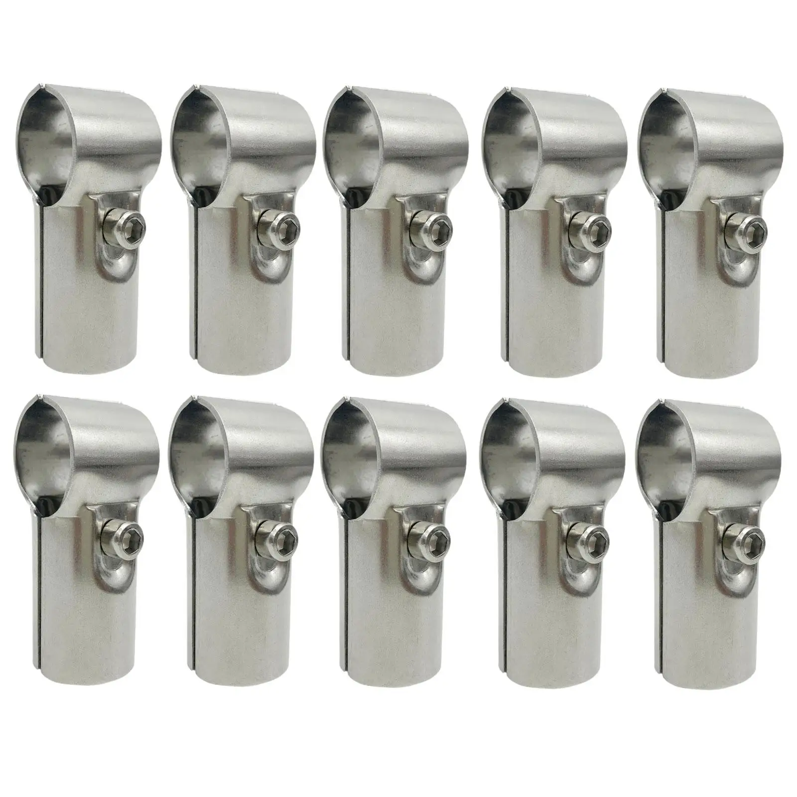 10Pcs Rod Support Holder Fixed Clamp 25mm Scaffold Tube Connector for Assembly Combination Clothes Display Rack Shelf Shed Boat