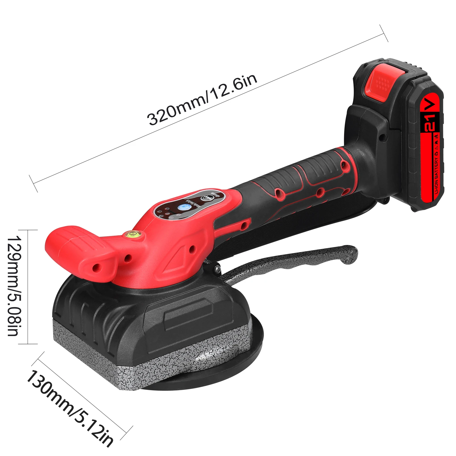 21V High Capacity Tile Tiling Machine Wall & Floor Vibrating Laying Tool Home Decoration Utility with Enlarged Head