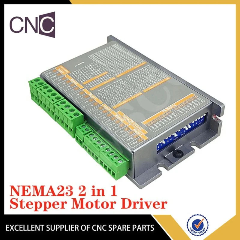 New NEMA23 2-in-1 Stepper Driver 2-axis Motor Controller Supports Single Double Spontaneous Pulse and Auto Detec