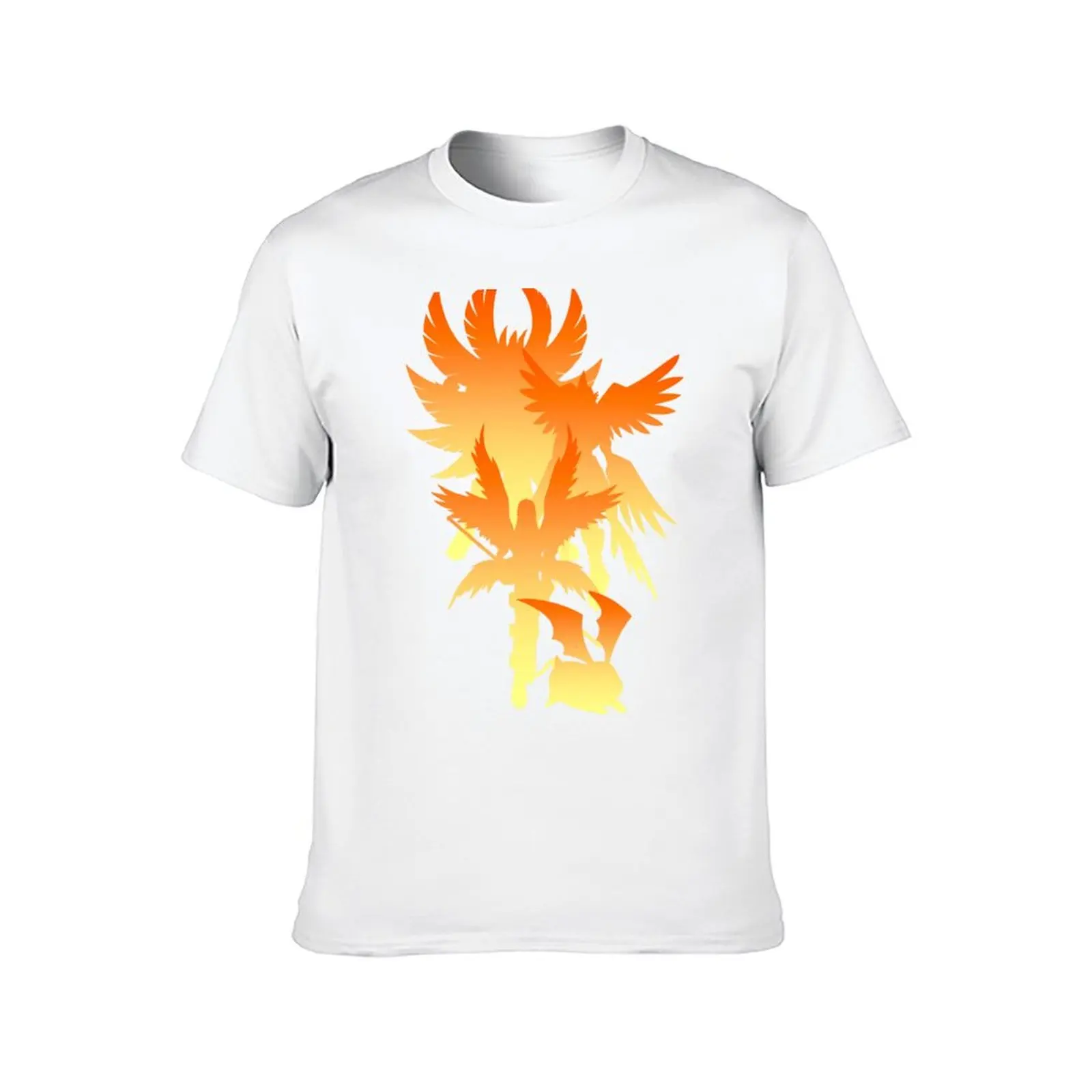 t man shirts Evolution cotton for T-Shirt Digimon Silhouette Patamon shirts funny t cotton