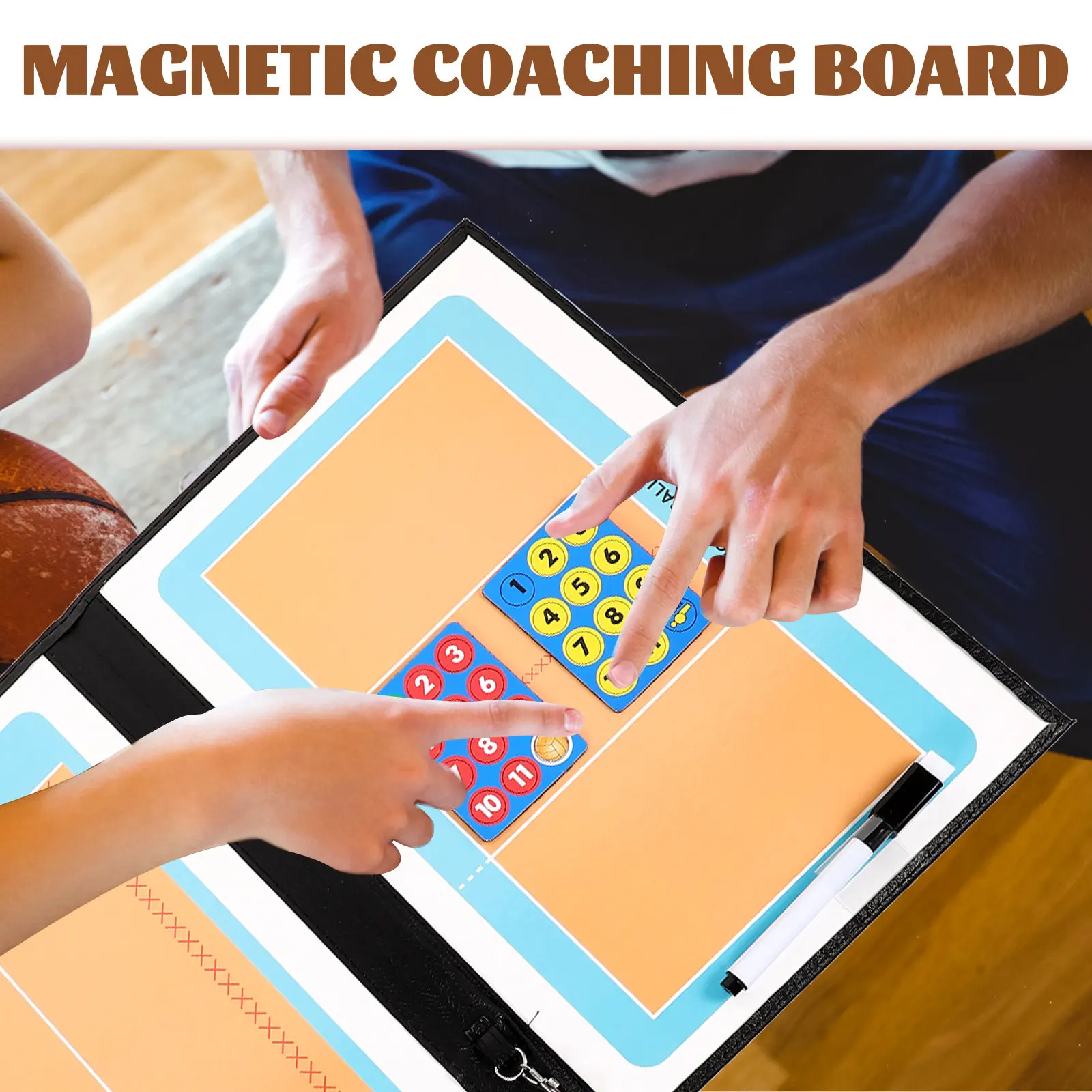 Volleyball Coaching Board Set Lightweight Reusable Strategy Clipboard for Match Training and Team Planning
