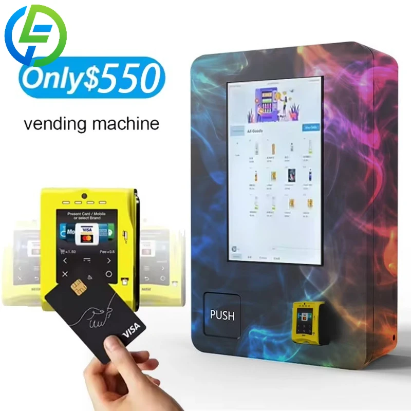 Customize Wall Mounted Vending Machine Mini Smart Automatic Retail Dispenser for Snack Drink Tissue with QR Code Coin Payment