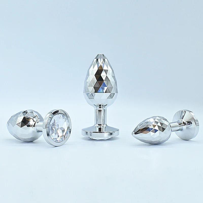 Diamond Surface Stainless Steel Butt Plug For Woman Crystal Base Sex Anal Plug Anal Toys Sex Toys For Woman Men Adult Games - view 2
