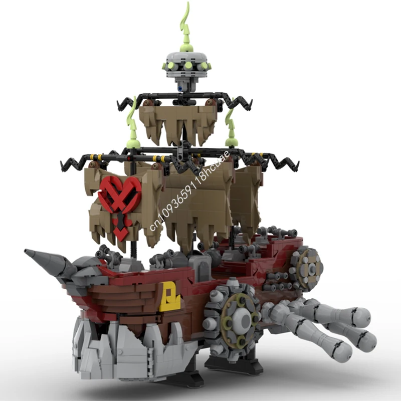 

2483pcs MOC Pirate Ship Heartless Kingdomss Hearts II Pirates Building Blocks Christmas Education DIY Assemble Model Toys Gift