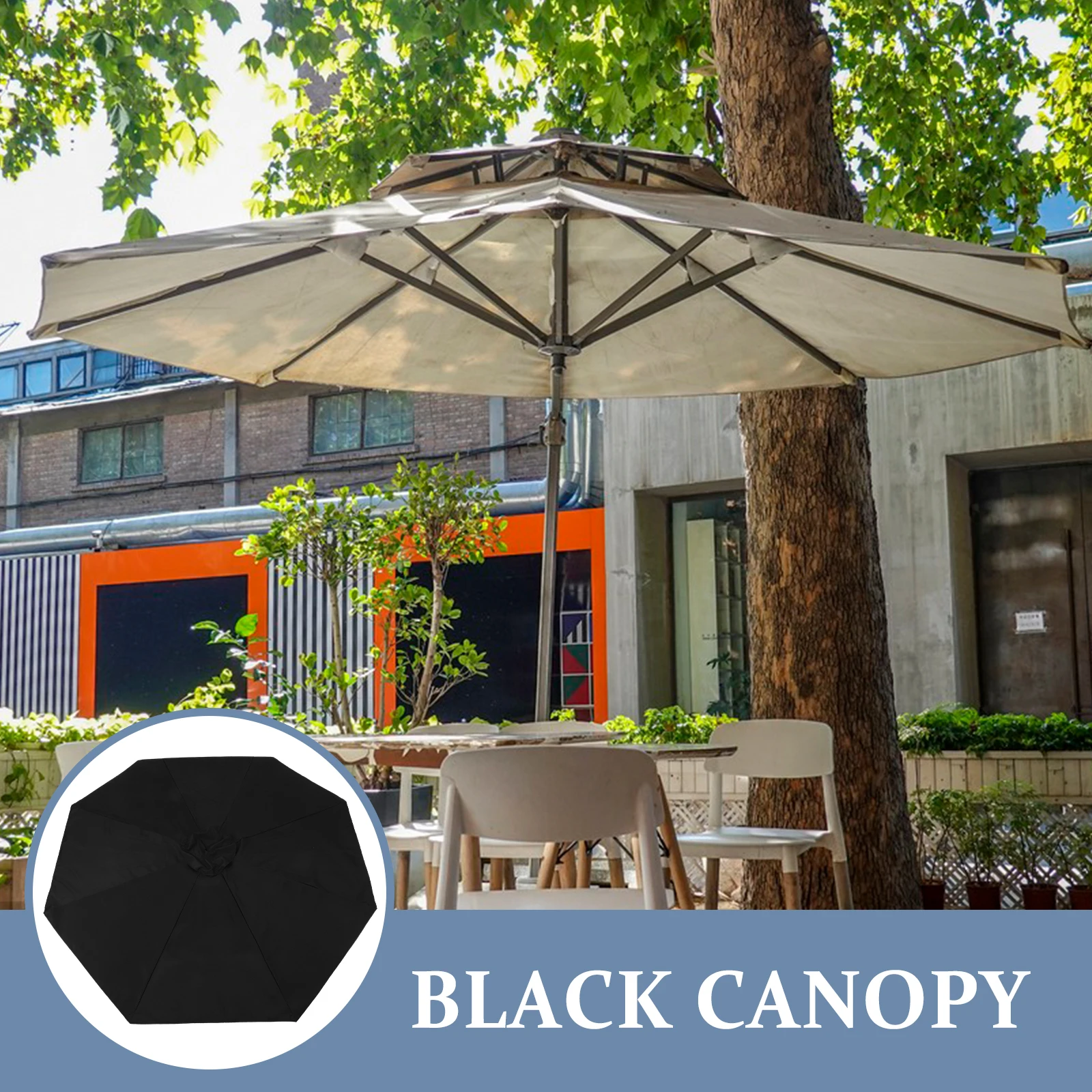 

Parasol Umbrella Replacement Garden Canopy Electric Car Patio Cover Replaceable Polyester