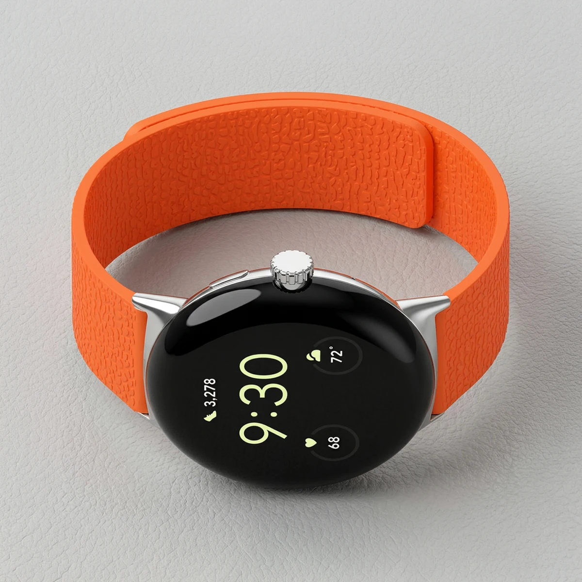 Magnetic Two Tone Strap for Google Pixel Watch 5/4/3/2/1 41mm Silicone Sport Band Litchi Peel Bracelet for Pixel 5/4/3 45mm