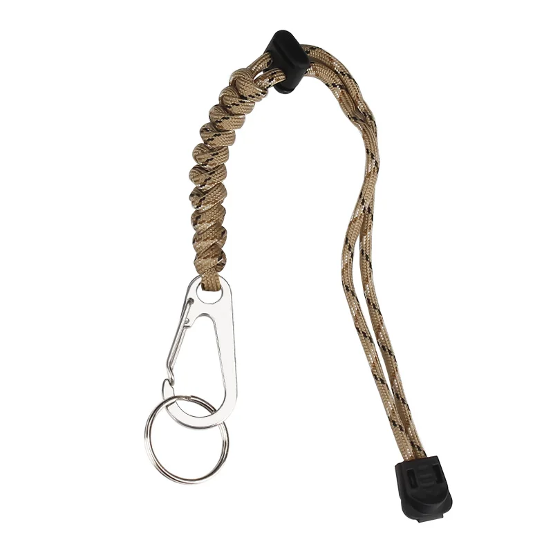 Letgos Set Van 3 Stuks Paracord Lanyard D-Vormige Gesp 7 Kern Gevlochten Polsband Nood Survival Rugzak Zelfverdediging Buiten