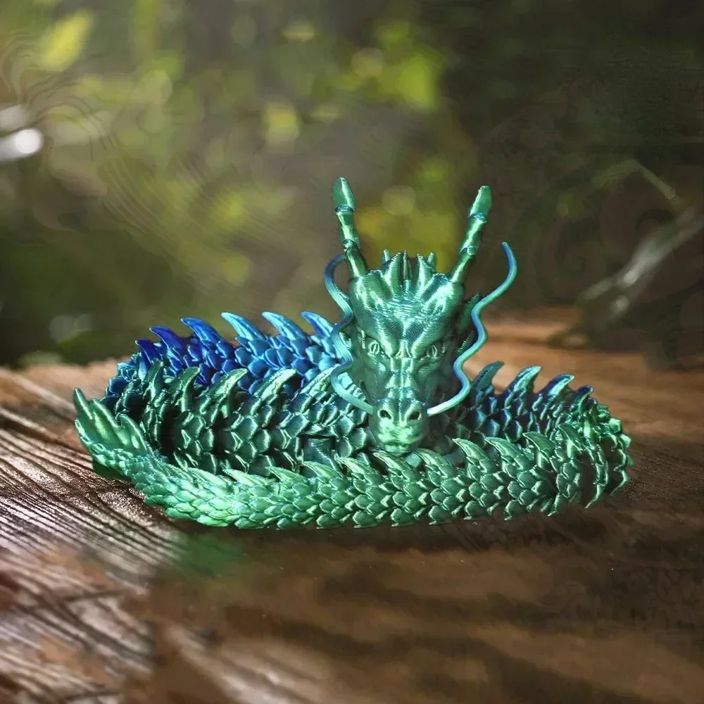 Free Swing Creative Handmade 3D Printing Chinese Dragon Decoration Handicrafts Year of The Dragon Gifts