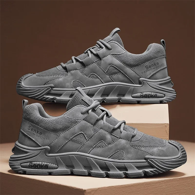 

Весенне-летняя новая легкая сетчатая дышащая мужская повседневная спортивная обувь большого размера на плоской подошве с круглым носком и шнуровкой