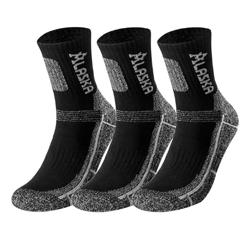 3 Pairs Set Winter Professional Men Sports Sock Outdoor Keep Warm Cycling Running Hiking Skiing Thermal Spring Men Crew Socks