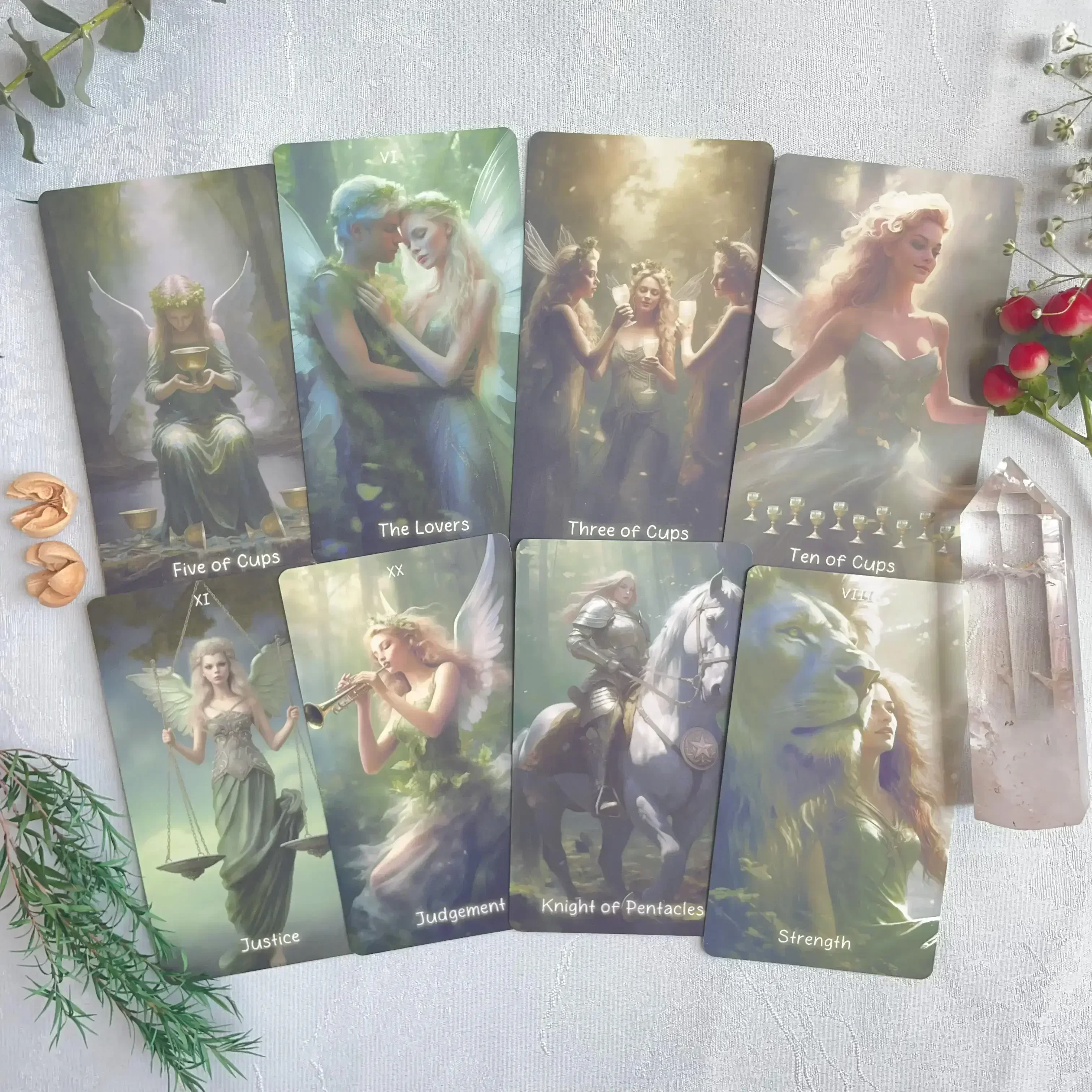 เริ่มต้นทํานายดวงชะตาสเปนรัสเซียต้นฉบับคุณภาพสูง Oracle Forest Spirit Divination Decks ไพ่ทาโรต์ 78 คอลเลกชัน