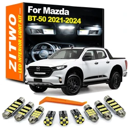 ZITWO 8Pcs For Mazda BT-50 BT50 2021 2022 2023 2024 LED Interior Dome Reading Map Trunk Plate Light Kit Car Bulbs Accessories