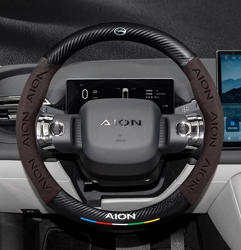 

Чехол на руль Aian RT GAC, четырехсезонный универсальный кожаный меховой противоскользящий ультратонкий чехол на ручку автомобиля из углеродного волокна