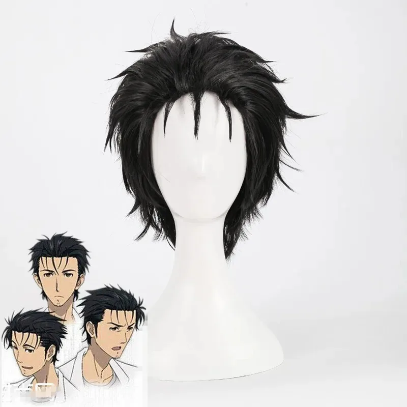 lili 123Steins Gate Okabe Rintarou Cosplay Long Jacket costume cos wigs Mad Scientist White coat costu