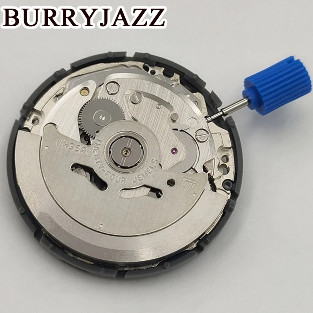 Movimento NH35 Meccanico ad alta precisione con data bianca 24 rubini Movimento automatico adatto alla corona alle 3/3,8