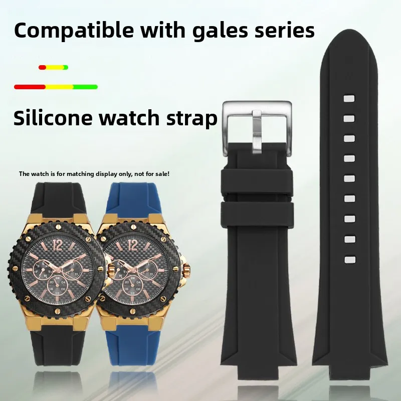 For Guess W0149L5 soft silicone watch strap accessories protruding men's sports soft wristband 26*14mm Watchband