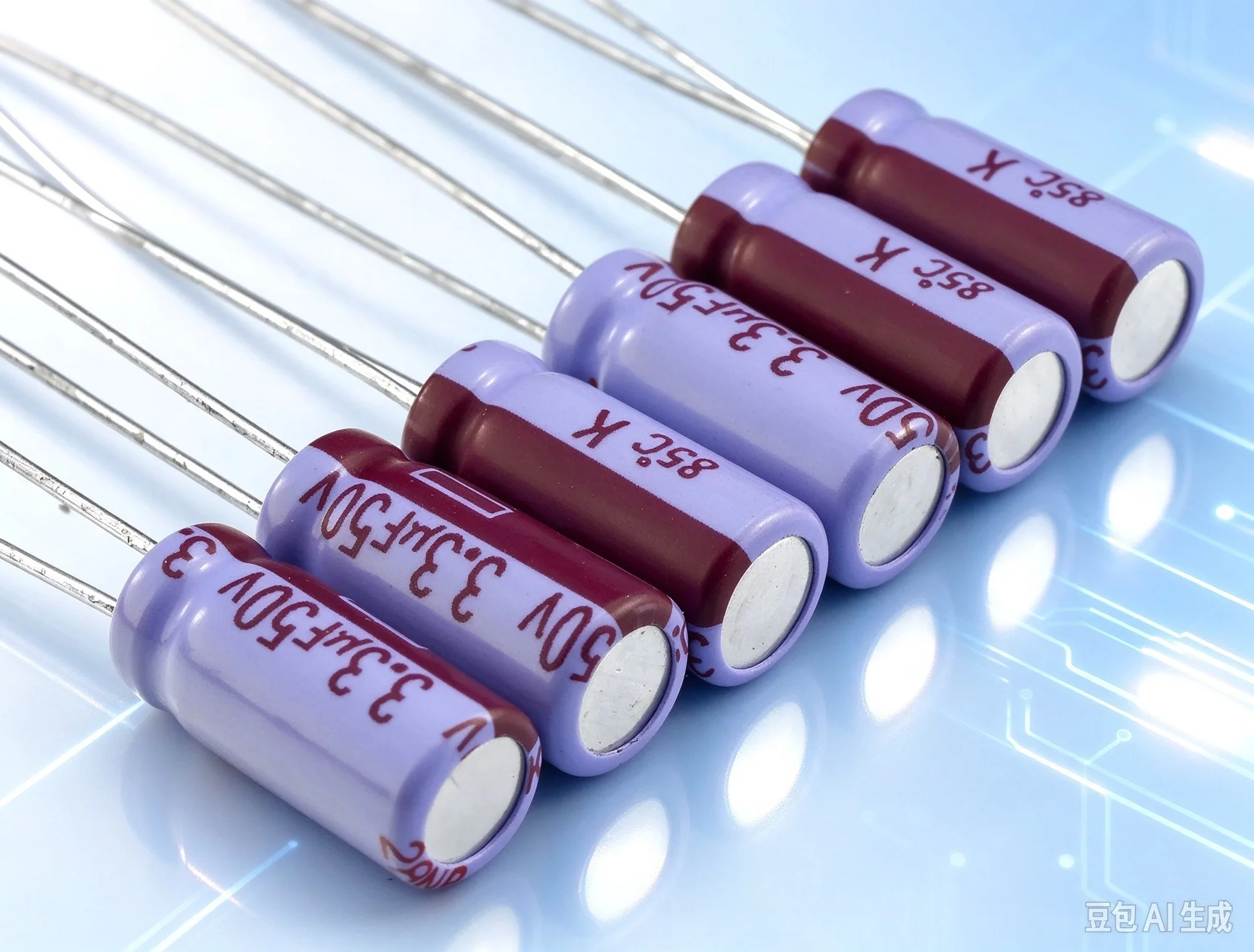 30pcs  for Panasonic Vintage Red‑Coat Audio Coupling Capacitor 50V 3.3UF Discontinued Model