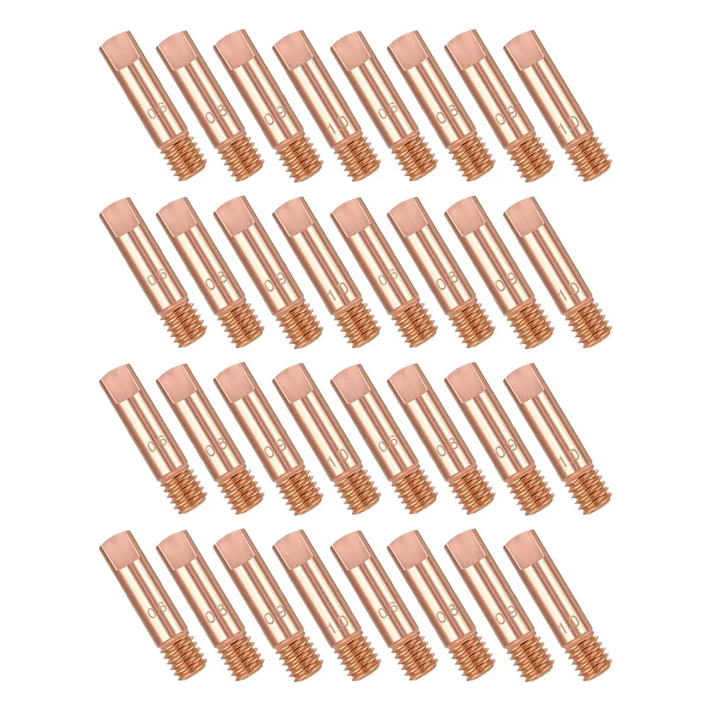 

40Pcs Flux Core Gasless Nozzle Welding Kit Contact Tips Replacement Welding Torch Accessories Copper Nozzle Diffuser Compatible