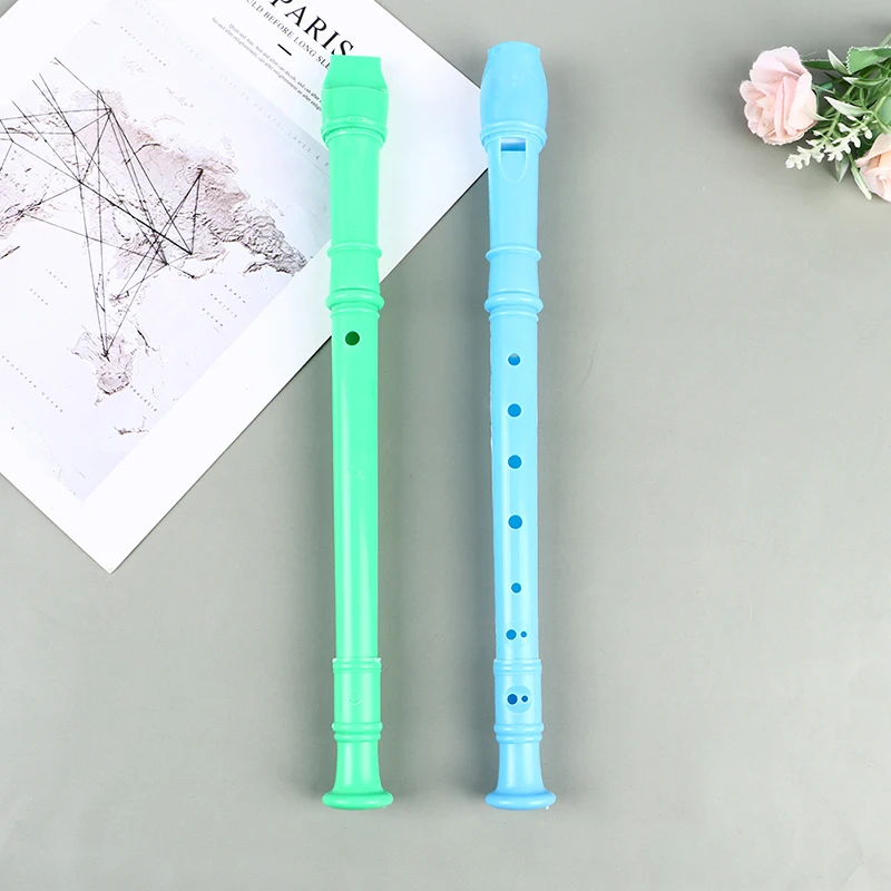 8 Holes Plastic Recorder Long Flute Woodwind Instrument Colorful Instrumens Long Flute 1pcs random color Freeshipping