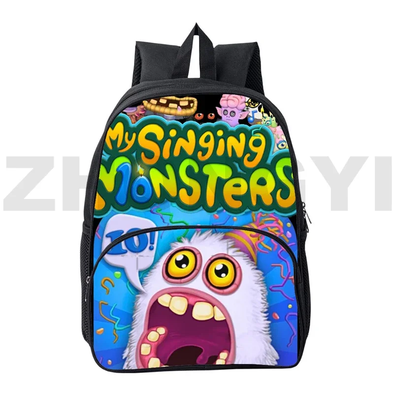 Cartoon My Singing Monsters School Back Pack for Boys Sports Casual Knapsack 12/16 Inch Game My Singing Monsters Women Backpack