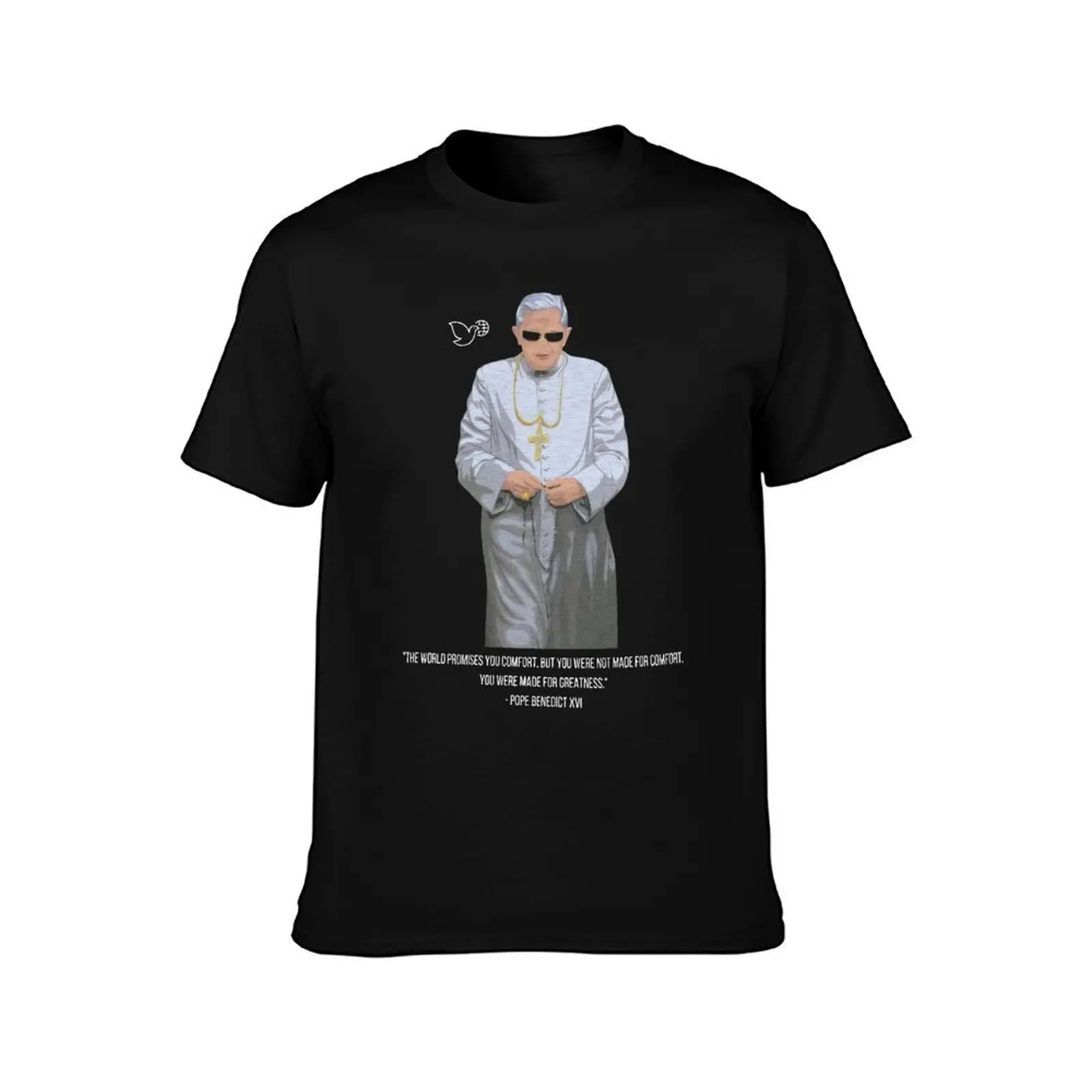 Pope Benedict XVI T-Shirt plus sizes street wear summer tops boys animal print men workout shirt