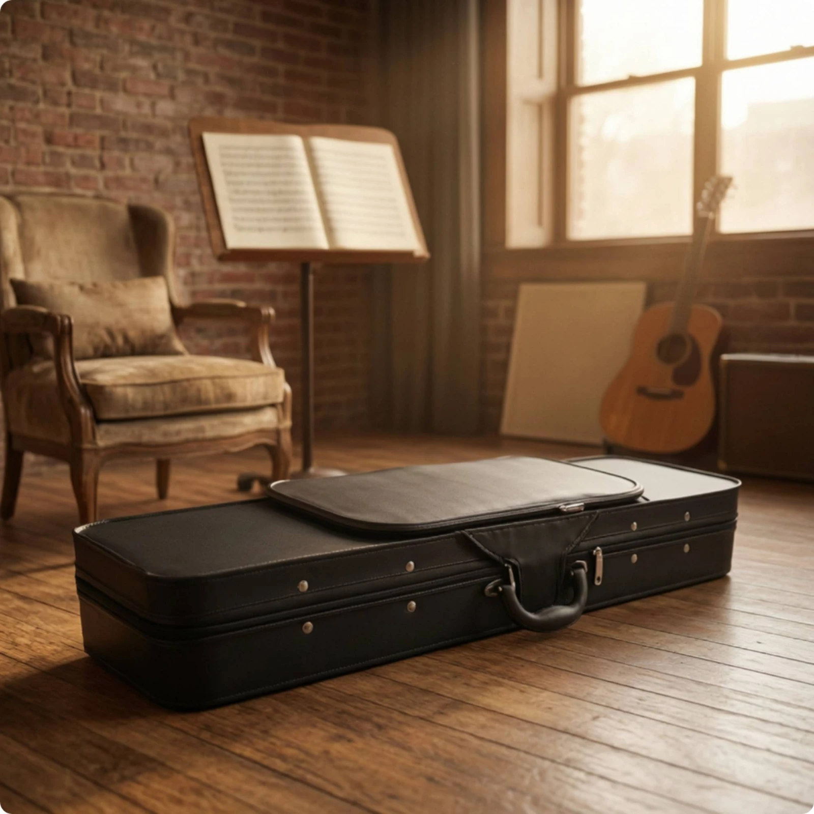 Hard-Shell Violin Case Compact Hard Shell Violin Case Strong Impact-Resistant for Violinists, Rehearsals, Lessons