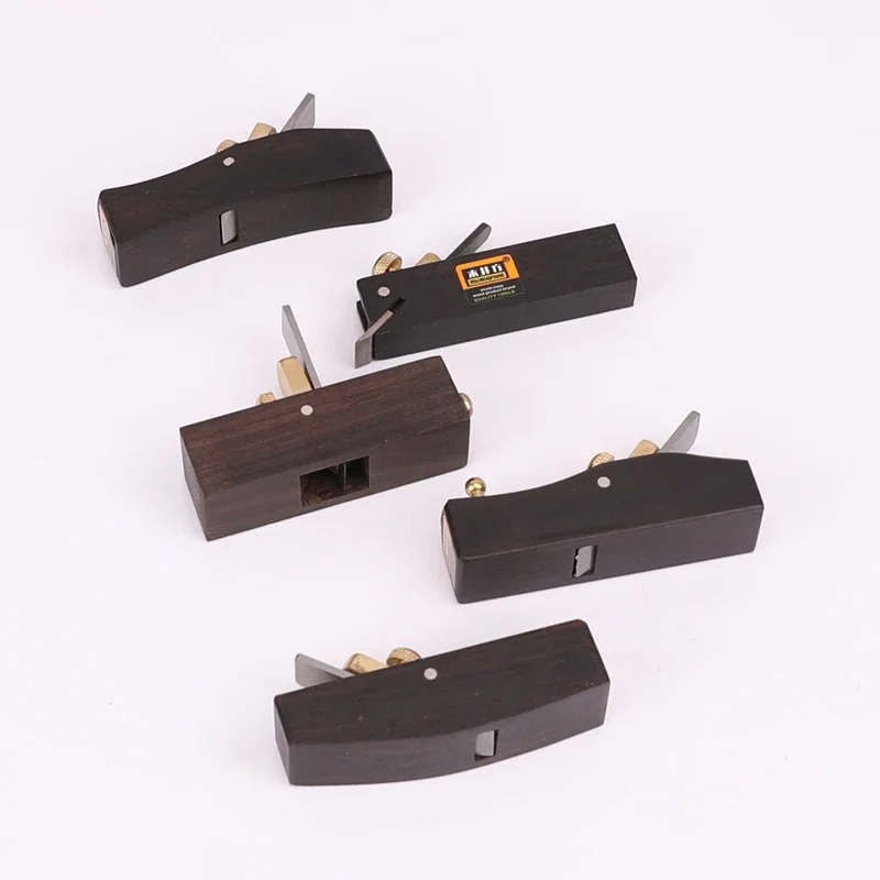 European-style Chamfering Hand Planes Carpenter Mini Woodworking Planer Knife Trimming Tool Ebony High-carbon Steel Wood Planer