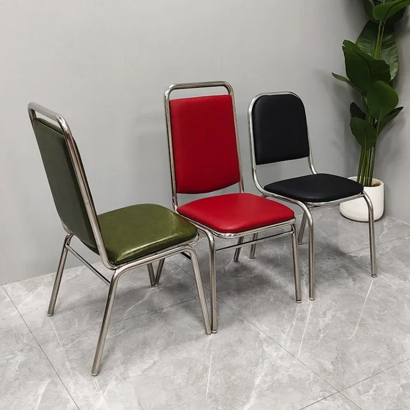 Stainless Steel Banquet Chair with Backrest VIP Seating for Hotel Wedding Stackable Dining Chair for Party Elegant Event Chairs