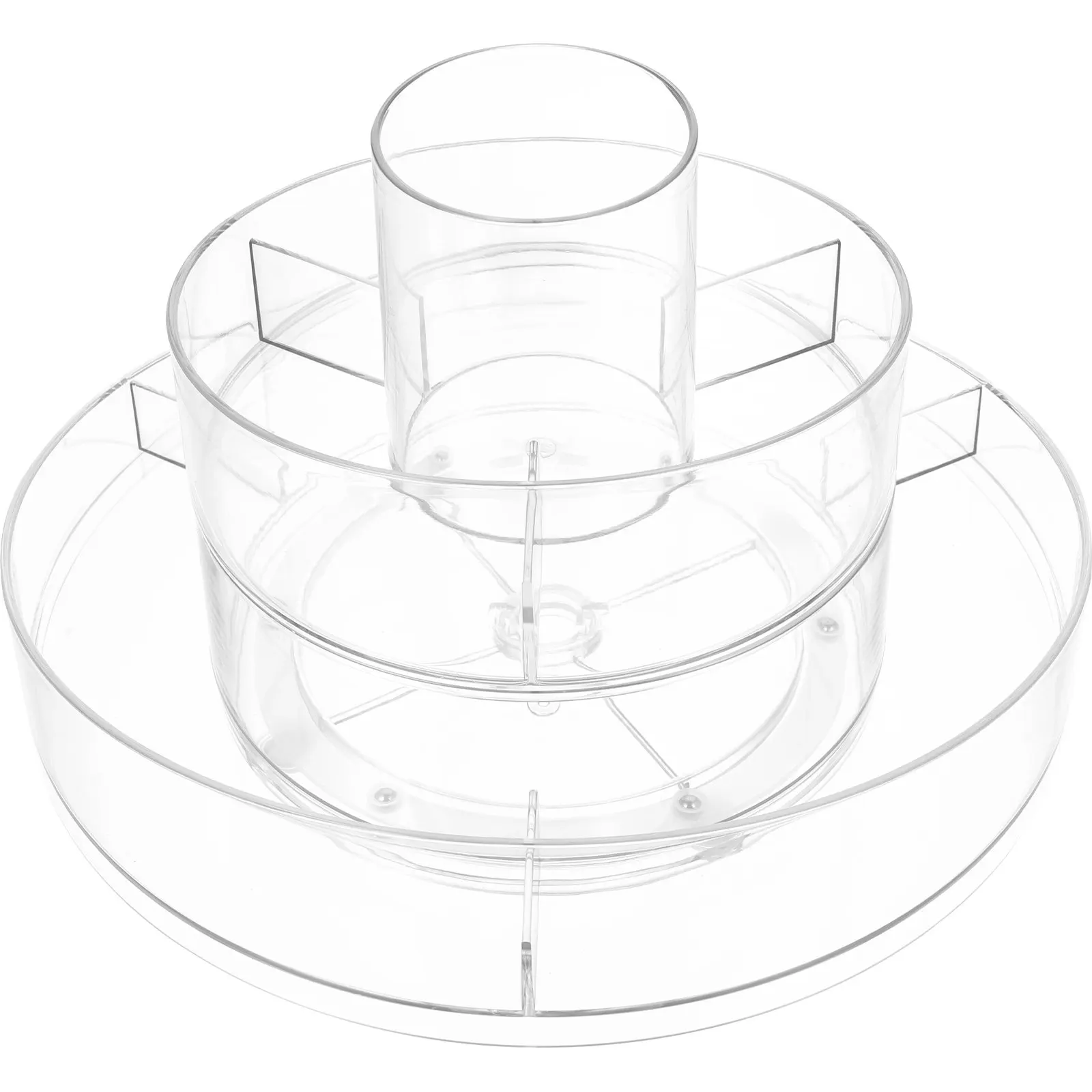Multi-Grid Desktop Cosmetics Organizer Rotatable Makeup Storage Rack 360 Degree Holder Makeup Tool Sundries Storage Box