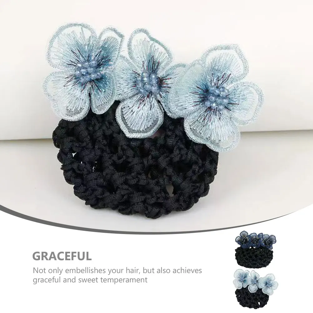 

2pcs Hairnets Bun Clips for Women Lightweight Durable FW04 Dark Blue FW04 Navy Elegant Accessories Hair Nest Ballet Girls Hair