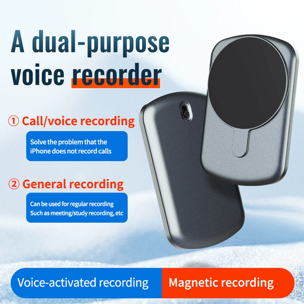 Mobile Phone Call Recorder Professional Smart Voice Activated Dictaphone Magnetic Voice Recorder Audio Recording For Android IOS