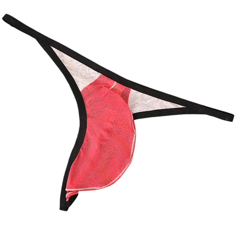 Low Rise Underwear Jacquard G-strings Brand New Condition Comfortable Fit Contrasting Pattern Lingerie Parties For Men