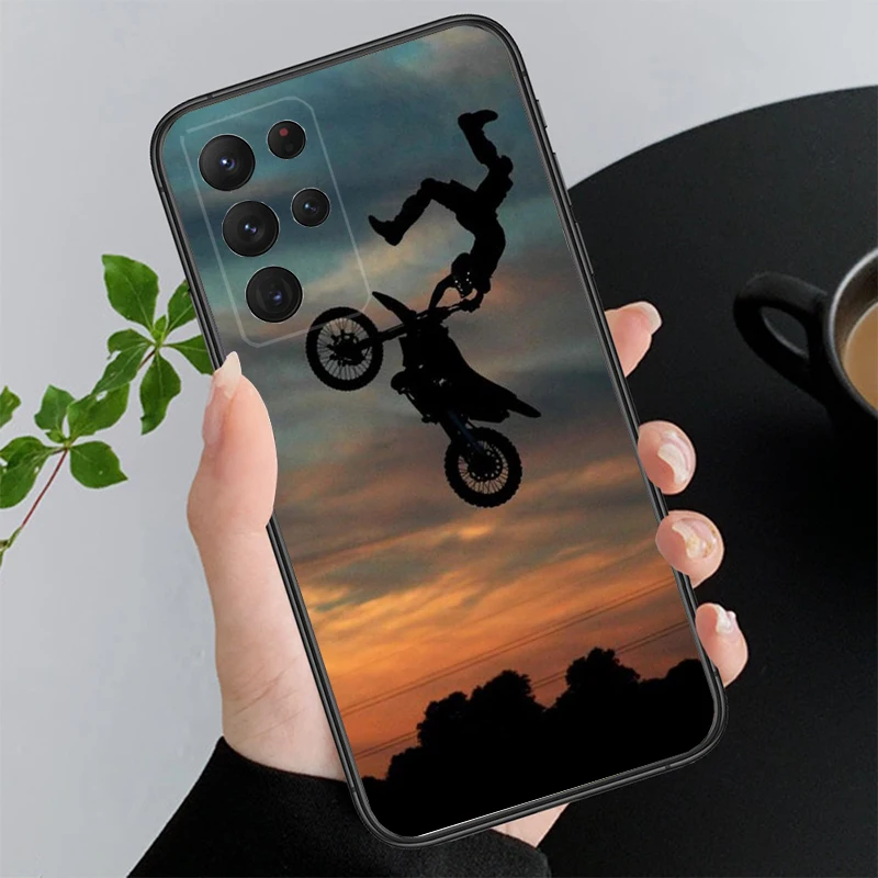 

Dirt bike sport Phone Case For Samsung S25 S24 S23 S22 S21 S20 Ultra S20 S22 S21 S23 S20 FE S24 Plus