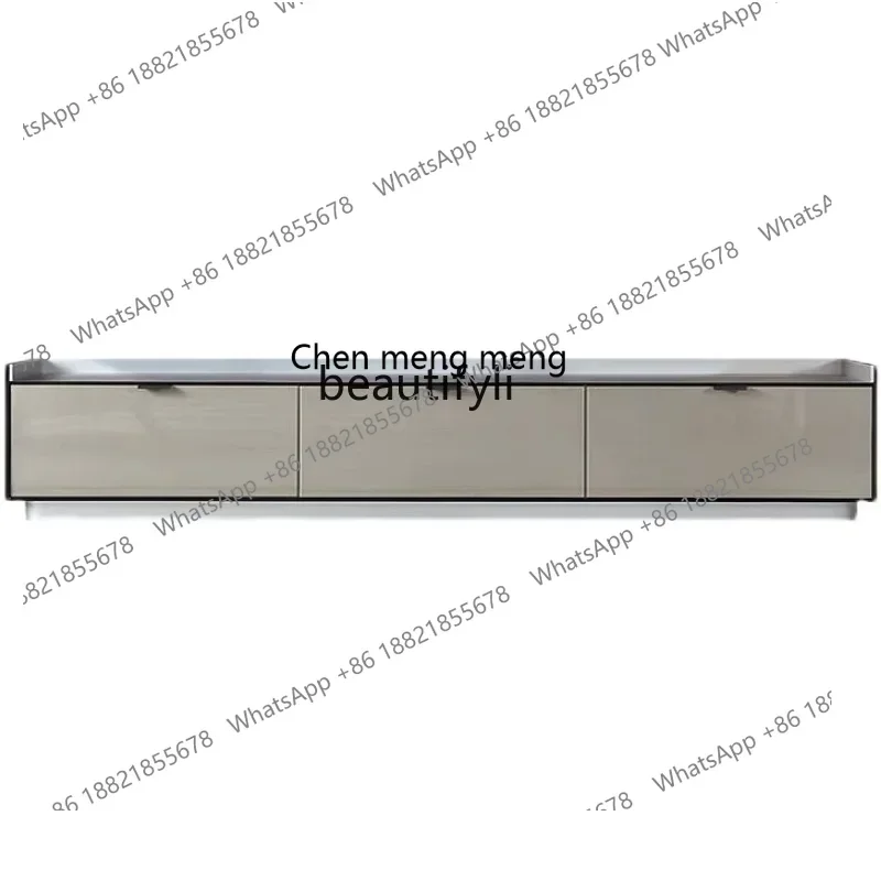 

B178 Italian minimalist high-end custom solid wood TV cabinet modern light luxury home living room paint2936