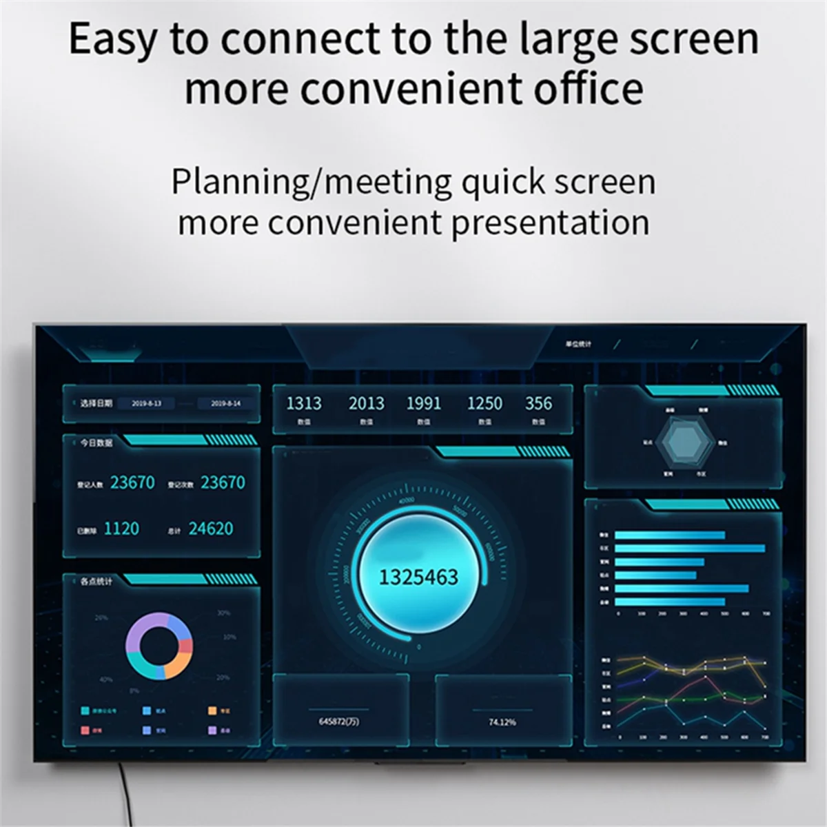 Convertitore HD 1080P 60Hz compatibile da USB 3.0 a doppio HDMI T05C-Type-C per display simultanei a doppio schermo