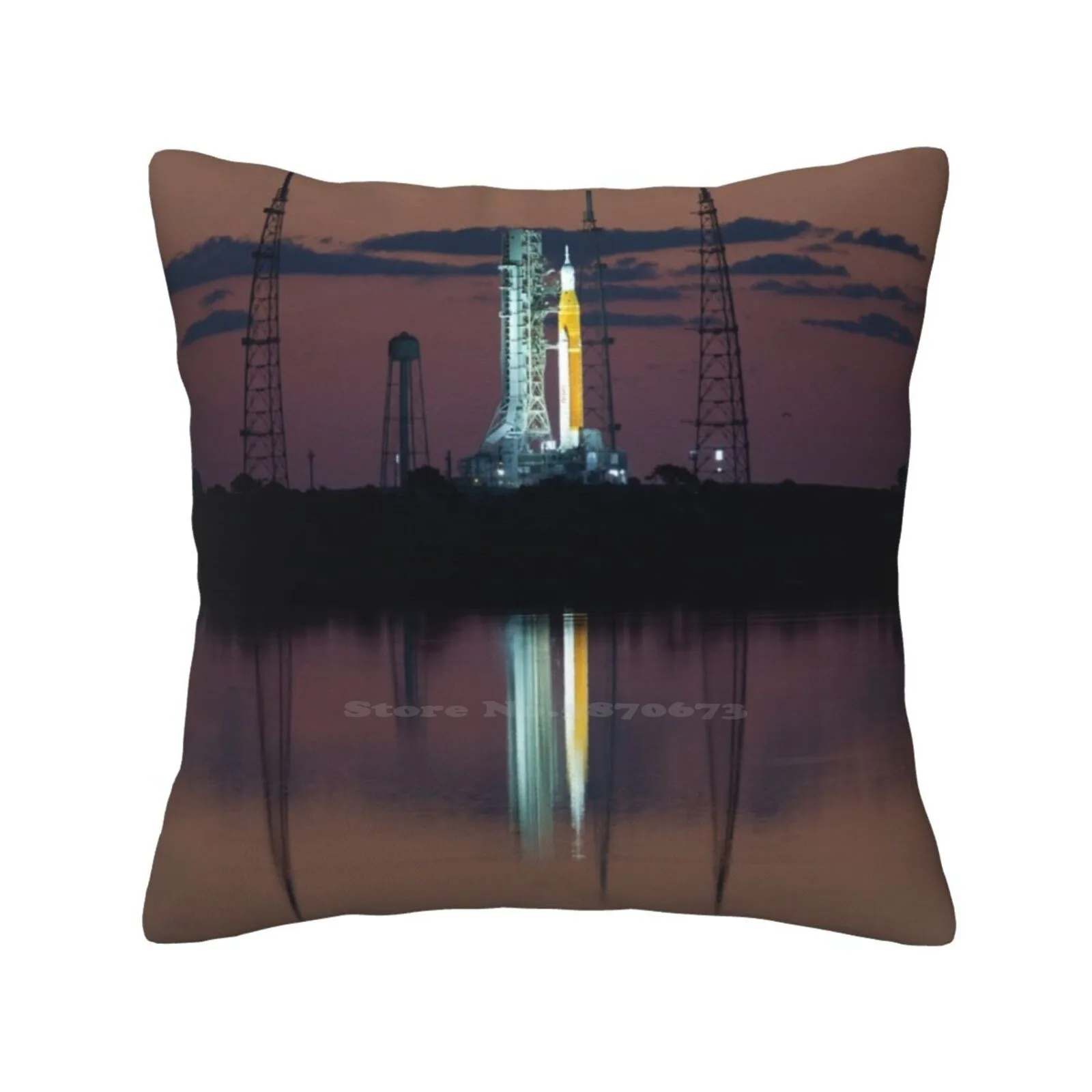 Sls Sunset Bedroom Office Hug Pillowcase Artemis I Artemis 1 Rocket Launch Orange Rocket Moon Rocket Rocket Sls Launch Sls