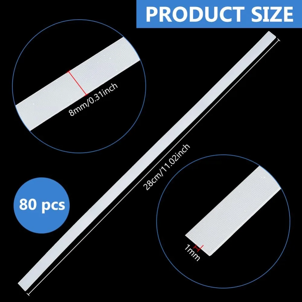 80Pcs Hot Melt Glue Strips 11inch Resin Thermal Binding Glue Strips 8mm Wide Book Tapes for Albums Pictures Files Book Binding