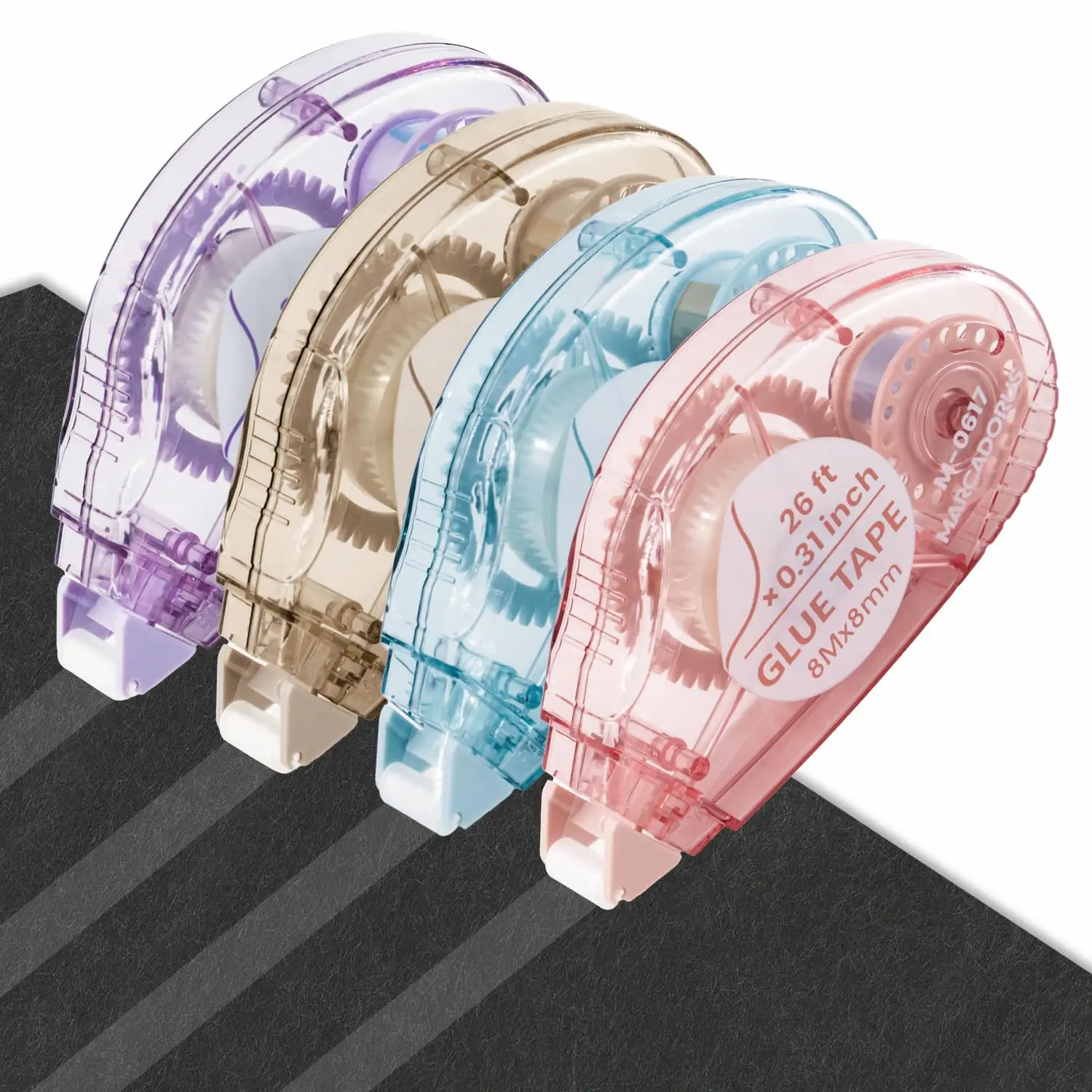 

Double Sided Tape Runner for Scrapbooking, 4 Pcs, 26 Ft x 0.31 In, Craft Tape for Junk Journals, Photo & Card Making