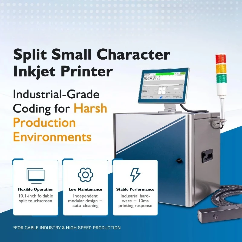 2026 New Design CIJ Date Printing Inkjet Printer | Low-Cost Maintenance Small Character Coding Machine for Cable Customized