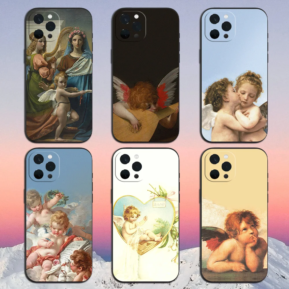 Angel Villain Kid Phone Case for iPhone 11 12 13 14 15 16 Max Pro Plus Soft Shell