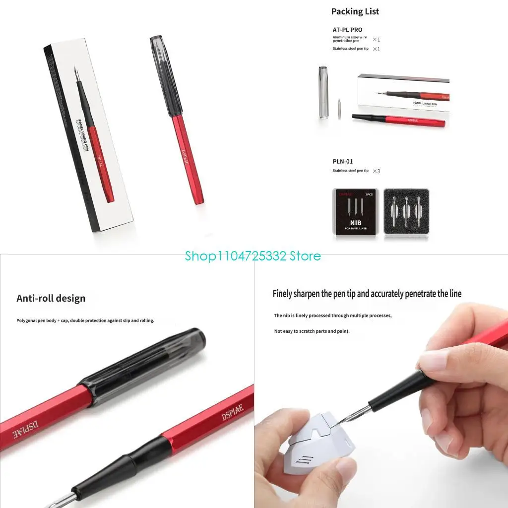 P5EA High Precisions Metal Standard Model Panel Lining Pen Liner Pen For Detailing
