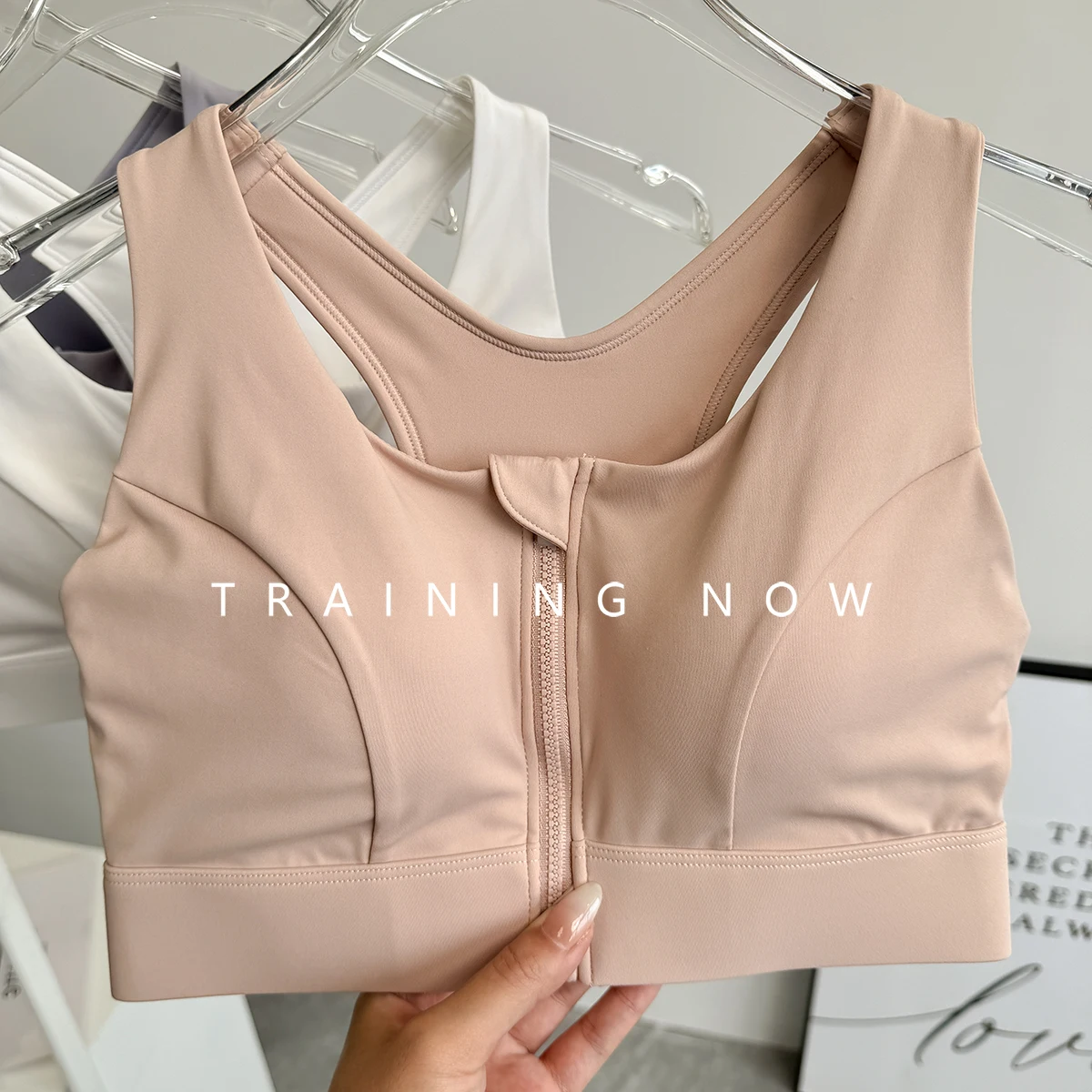 

Front zipper sports underwear for women with anti-vibration high-intensity high-sense fitness bra Pilates yoga suit vest wear