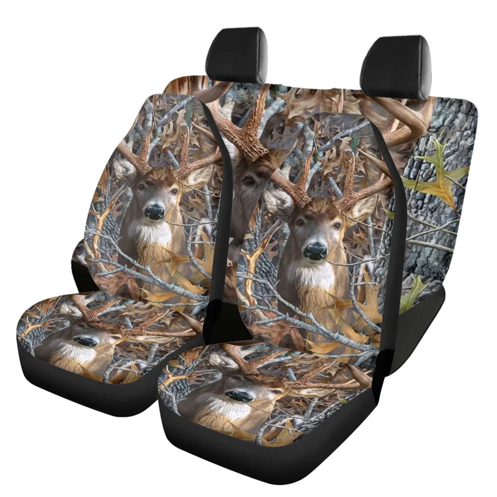 

Camo Buck Deer 4Pcs Auto Auto SUV coprisedili per Auto anteriori e posteriori Set completo coprisedile universale durevole per