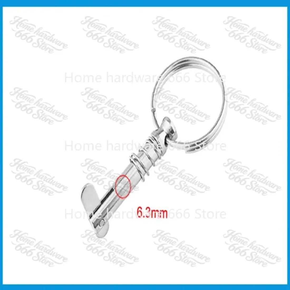 Quick Release Pin with Ring for Boat Top Deck Hinge, Marine Grade Hardware, 6.3*42mm, 1/4 in